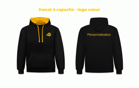 Sweat à capuche - Logo coeur